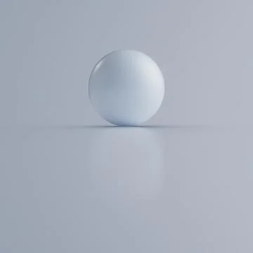 3D Render of Minimal Clean Sphere with Bright Background Stock Illustration