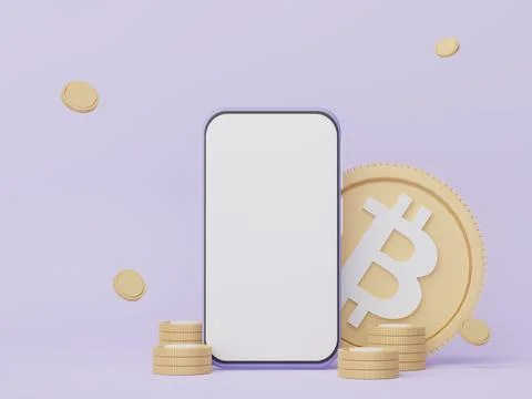 3d render Minimal mini mobile phone or smartphone for work with white copy .. Stock Illustration