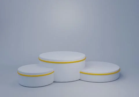 3d render, Minimal product display background, Geometric shape pastel, Podium Stock Illustration