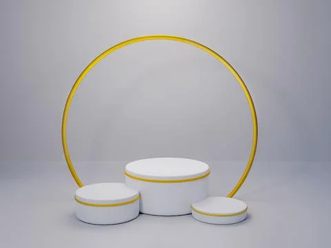 3d render, Minimal product display background, Geometric shape pastel, Podium Stock Illustration