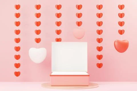 3d render minimal sweet scene with display podium for mock up and product b.. Stock Photos