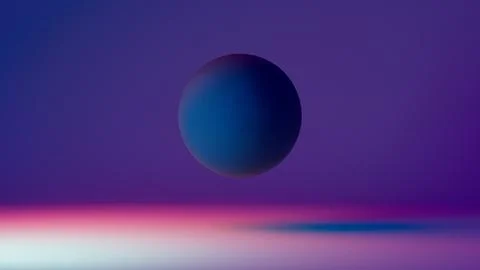 3d render minimalism sphere blue on the background Stock Illustration