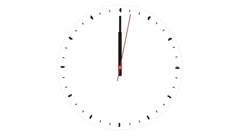 3D render of minimalist chronometer clock with moving hand creating time Stock Footage 334115566