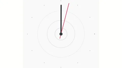 3D render of minimalist clock interface creating abstract time background Stock Footage 335207221