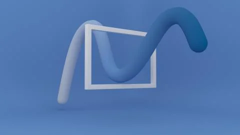 3D Render of Minimalist Geometric Shape Background Stock Illustration