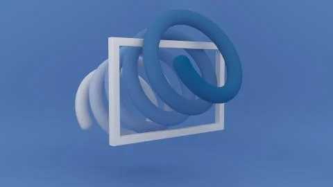 3D Render of Minimalist Geometric Shape Background Stock Illustration