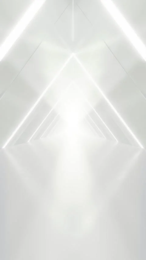 3D Render Minimalist looping triangle tunnel 库存影片 333818088