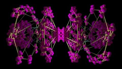 3d render mirror animation of symmetrical multicolor octa shape Stock Footage 302988425