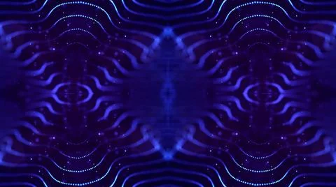 3d render. Mirror structure. Blue motion design background with symmetrical Illustrazione stock