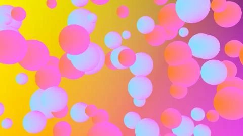 3d render modern abstract background. Vivid saturated color palette. Simple s Stock Illustration