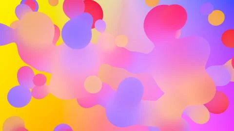 3d render modern abstract background. Vivid saturated color palette. Simple s Stock Illustration