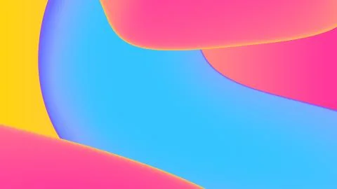 3d render modern abstract background. Vivid saturated color palette. Simple s Stock Illustration