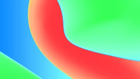 3d render modern abstract background. Vivid saturated color palette. Simple s Stock Illustration