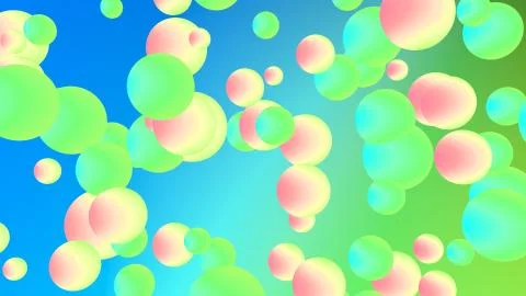 3d render modern abstract background. Vivid saturated color palette. Simple s Stock Illustration