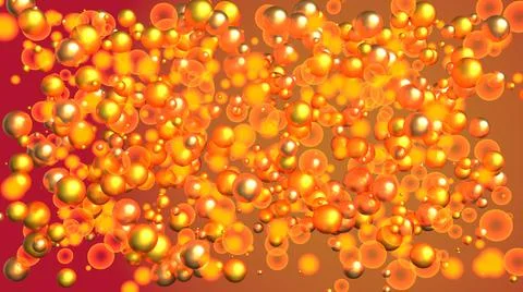 3D Render, modern abstract background, gold and glow particles chaos pattern Stock Illustration