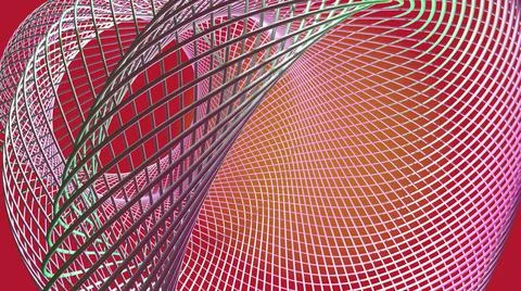 3D Render, modern abstract background, 3D purple lines circle pattern Illustrazione stock