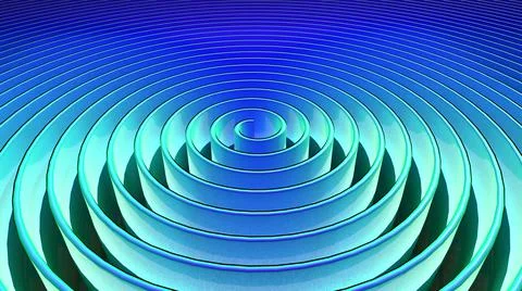 3D Render, modern abstract background, blue spiral blue and green gradient line Illustrazione stock