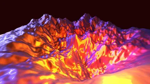 3D Render, modern abstract background purple liquid shinny wavy pattern Stock Illustration