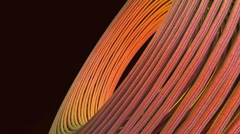 3D Render, modern abstract background, round closeup lines circle pattern Stock Illustration