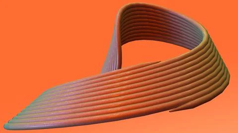 3D Render, modern abstract background, round pattern lines Stock Illustration