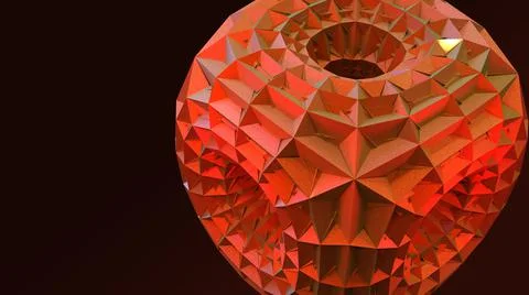 3D Render, modern abstract background, metallic sphere object frame Illustrazione stock