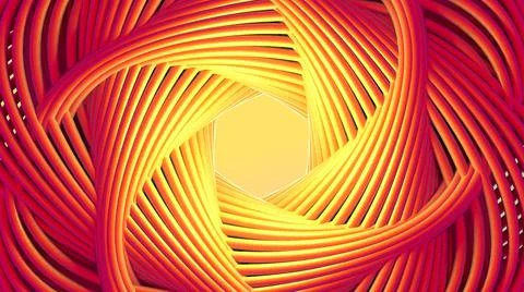 3D Render, modern abstract background, multiple red orange gradient,round spiral Stock Illustration