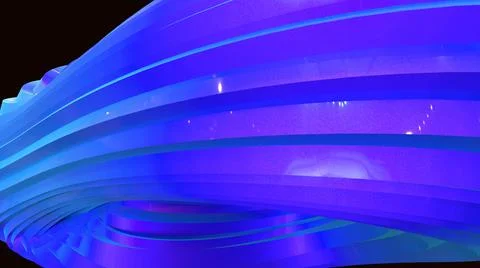 3D Render, Modern Abstract Background, metallic purple round line Stock Illustration