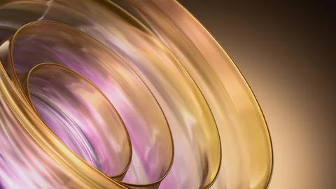 3D render of modern abstract background. Glossy wave texture. Clean gradient 스톡 일러스트