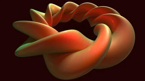 3D Render, Modern Abstract Background,spiral line round shape Illustrazione stock