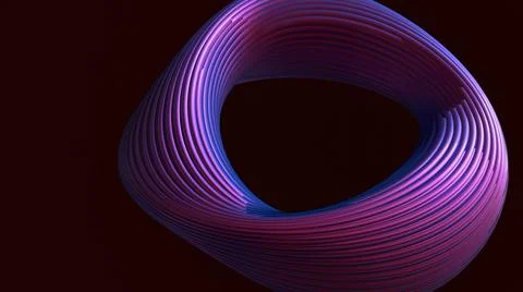 3D Render, modern background, abstract purple metallic line, with round pattern Illustrazione stock