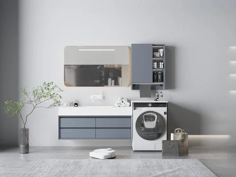 3d render of modern bathroom Stock Illustration