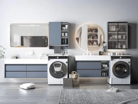 3d render of modern bathroom Stock Illustration