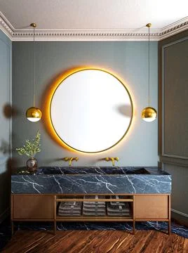 3d render of modern bathroom Stock Photos