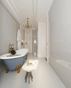 3d render of modern bathroom Stock Photos