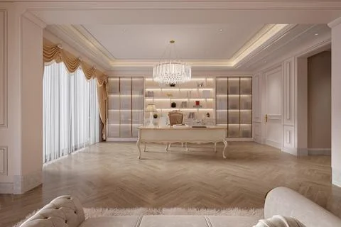 3d Render of Modern Bedroom Stock Illustration