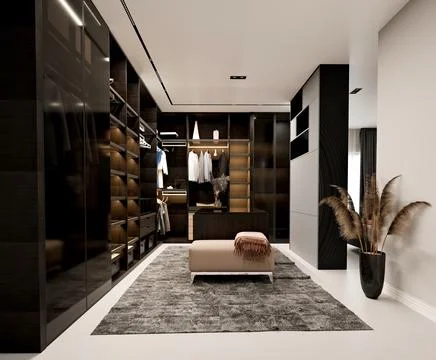 3d Render of Modern Bedroom Stock Illustration