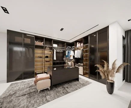 3d Render of Modern Bedroom Stock Illustration