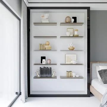 3d Render of Modern Bedroom Stock Illustration