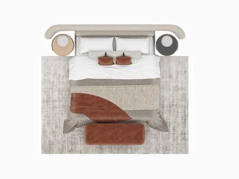 3d Render of Modern Bedroom Stock Illustration