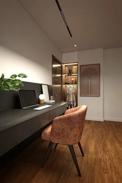 3d Render of Modern Bedroom Stock Illustration