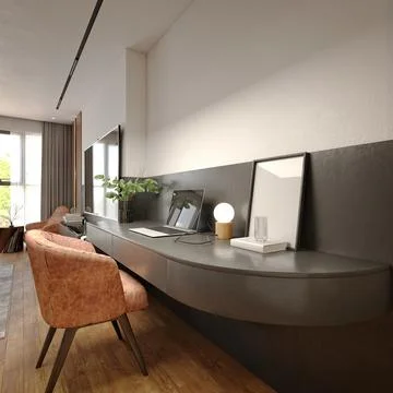 3d Render of Modern Bedroom Stock Illustration
