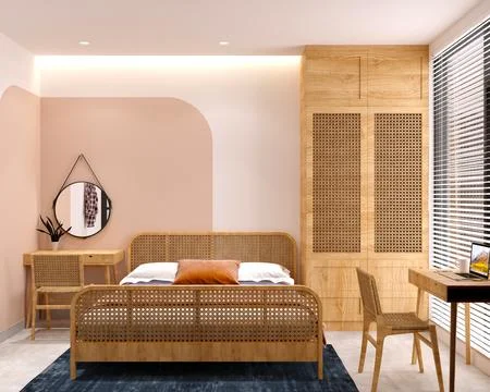 3d Render of Modern Bedroom Stock Illustration