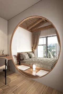 3d Render of Modern Bedroom Stock Photos