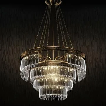 3d render Modern chandelier. isolated on background illustration Stock Illustration