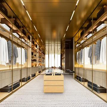 3d Render of Modern Cloakroom Illustrazione stock