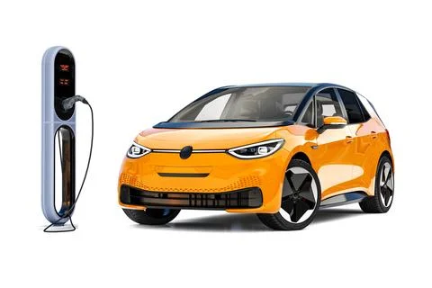 3d render of modern electric car Stock Illustration