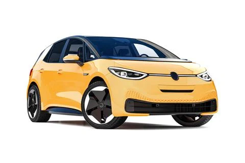 3d render of modern electric car Illustrazione stock