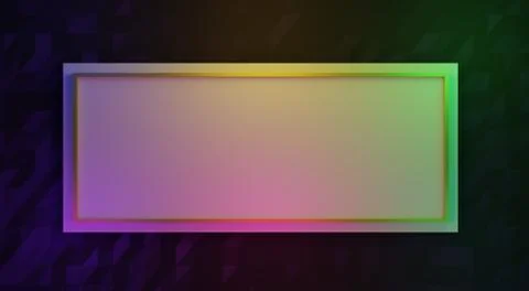 3D render modern frame with gold background for test lettering multi-color li 스톡 일러스트