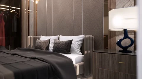 3D Render Modern House Design Stock Footage 214221572