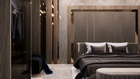 3D Render Modern House Design Stock Footage 214221575